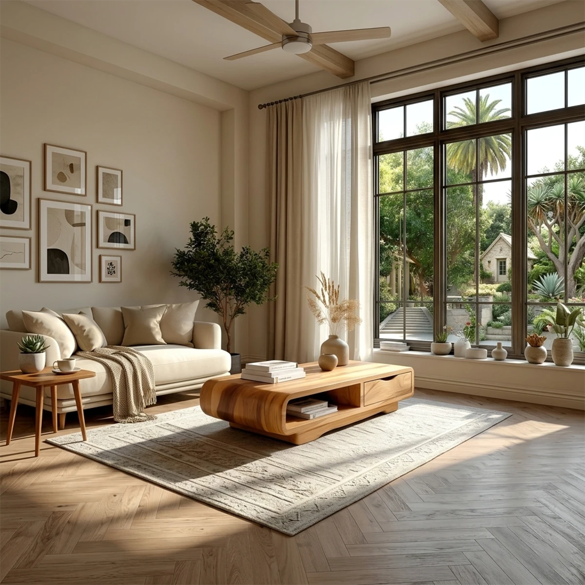 Low profile coffee table featuring open compartment and drawer for organized living space