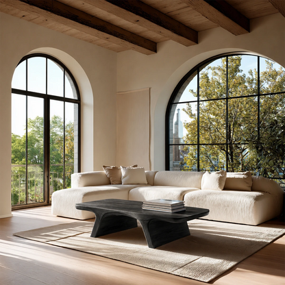 Stylish low coffee table with clean silhouette for bright modern living spaces