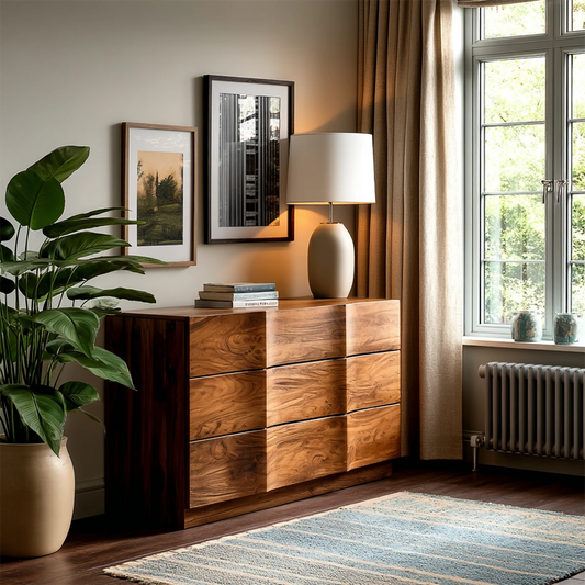 Modern sideboard cabinet with spacious multi drawer storage and clean minimalist lines