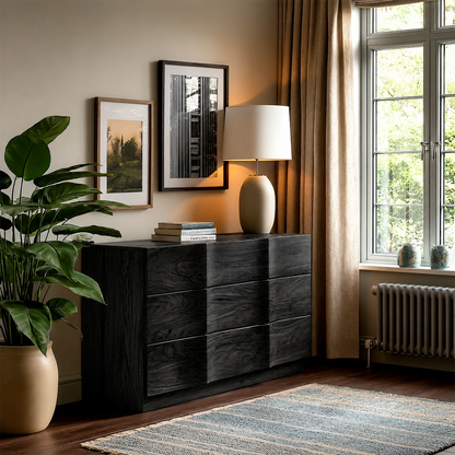 Sleek drawer sideboard cabinet designed for organized contemporary living room storage