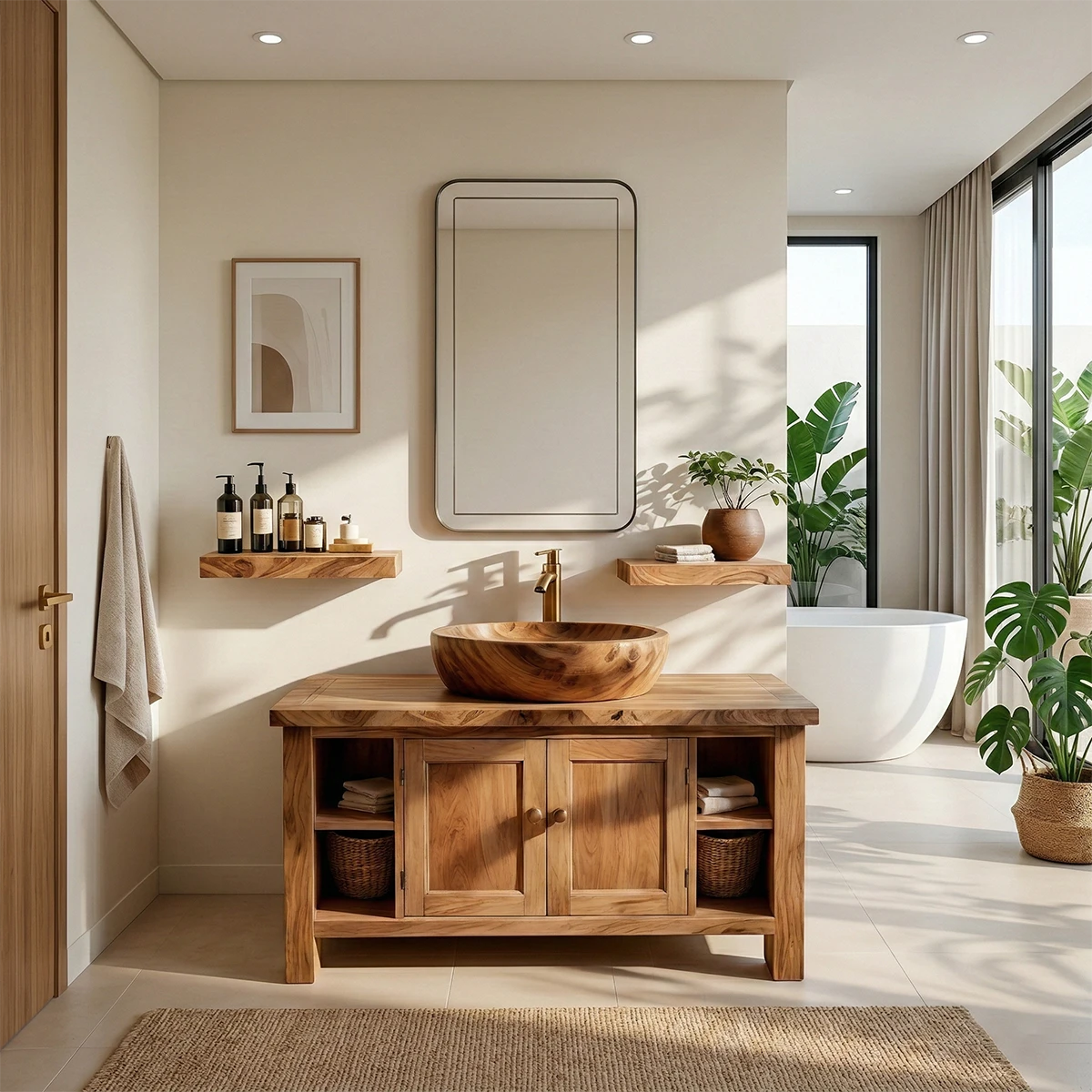 Bathroom vanity with bowl sink and storage – bathroom vanity cabinet