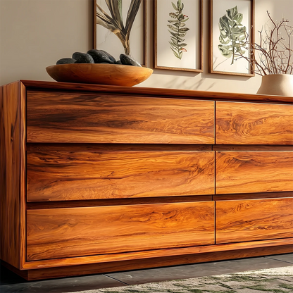 Contemporary buffet cabinet with streamlined drawer layout and refined modern appeal