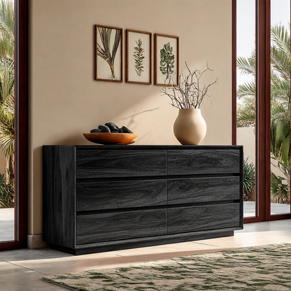 Contemporary drawer sideboard with clean lined design and spacious hidden storage