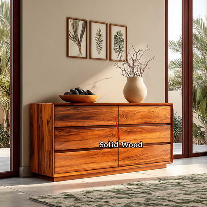 Minimalist credenza sideboard with sleek storage drawers and timeless modern styling