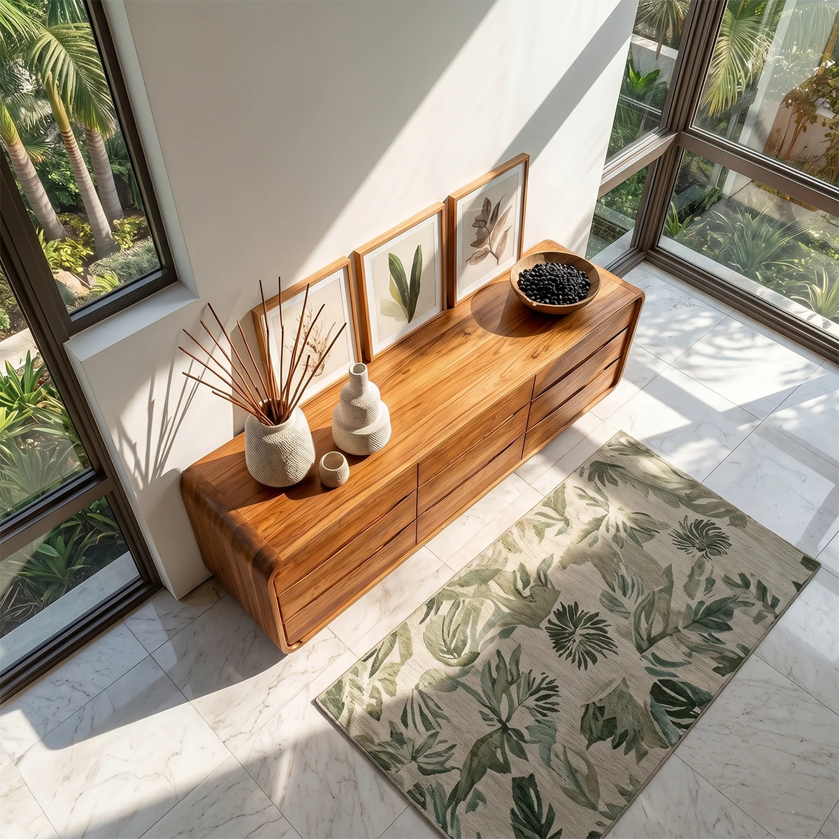 Elegant drawer sideboard with clean architectural lines and balanced modern proportions
